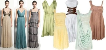 Разновидности греческого платья, которые сохранили основный его элемент – драпировки